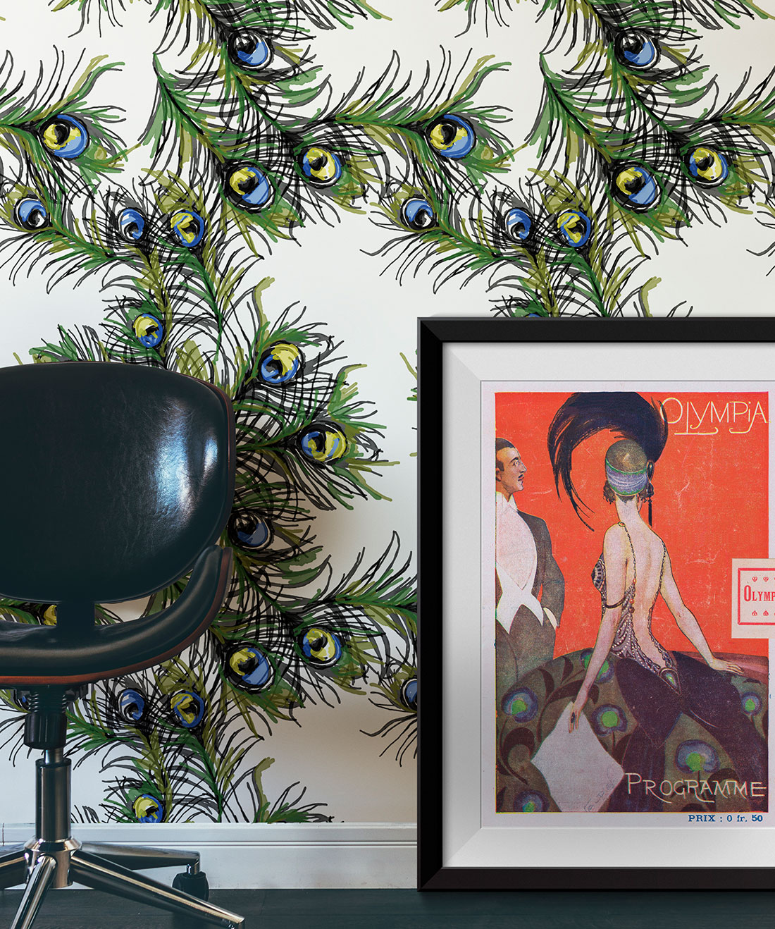 Peacock Feather Wallpaper • Ruffled Feathers • Milton & King USA