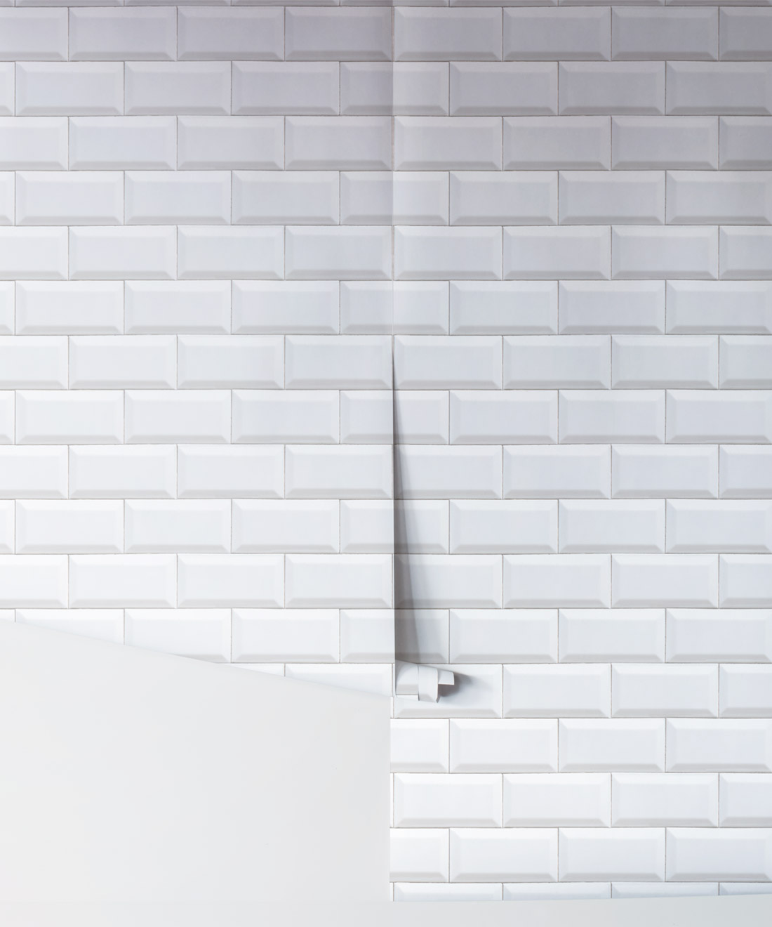 White Subway Tiles Wallpaper Minimal Wallpaper Milton King